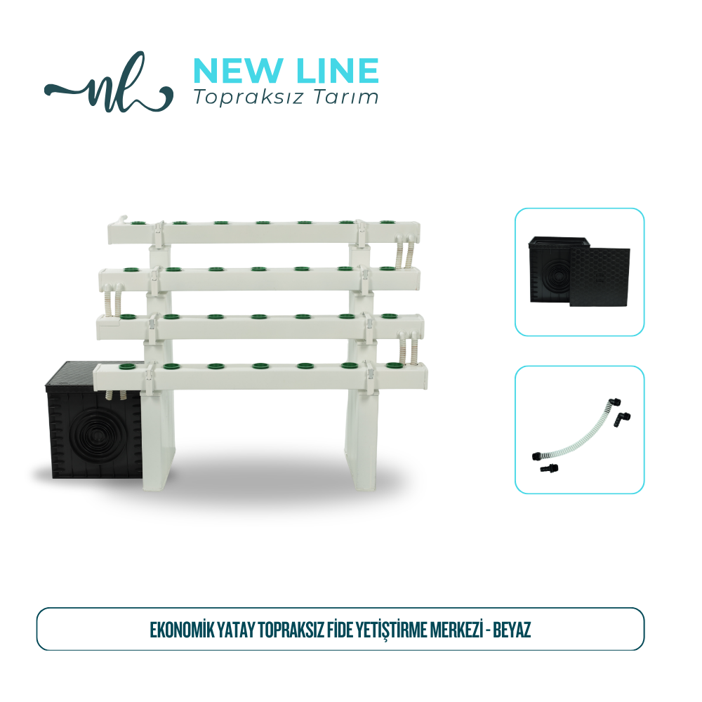 Ekonomik Yatay Topraksız Fide Yetiştirme Merkezi - Beyaz