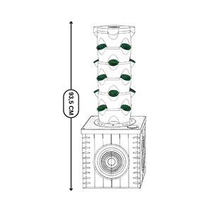 20 Fidelik Tam Donanımlı Dikey Topraksız Tarım Kulesi - Sarı