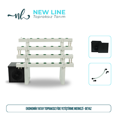 Ekonomik Yatay Topraksız Fide Yetiştirme Merkezi - Beyaz
