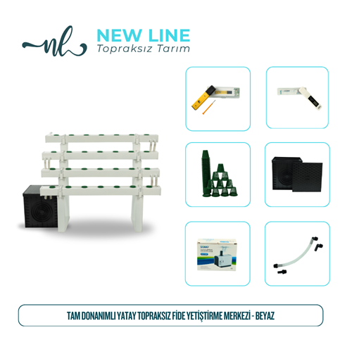 Tam Donanımlı Yatay Topraksız Fide Yetiştirme Merkezi - Beyaz